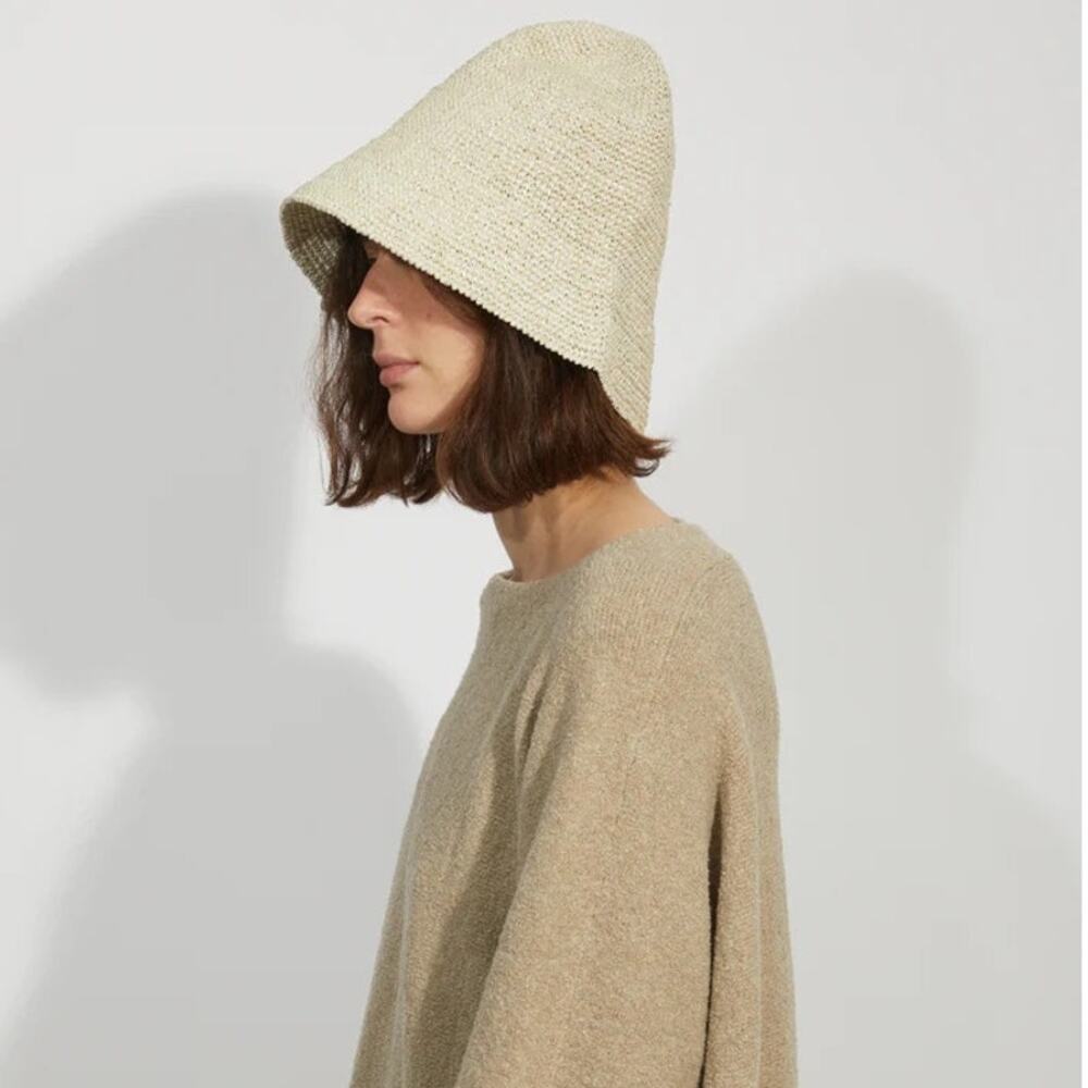 Lauren Manoogian Bell Hat 60% Cotton 40% Linen Natural New with Tags $310